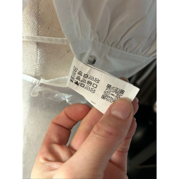 Zara NWT white tank top crop top cut out back size XS - Picture 6 of 7